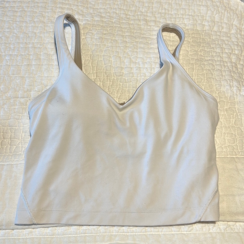 Lululemon White Align Cropped Tank top